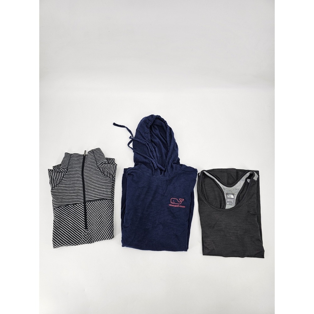 LOT OF 3 NORTH FACE VINEYARD COLUMBIA TOP & LONG‎ SLEEVE PULLOVER WOMEN'S Sz S